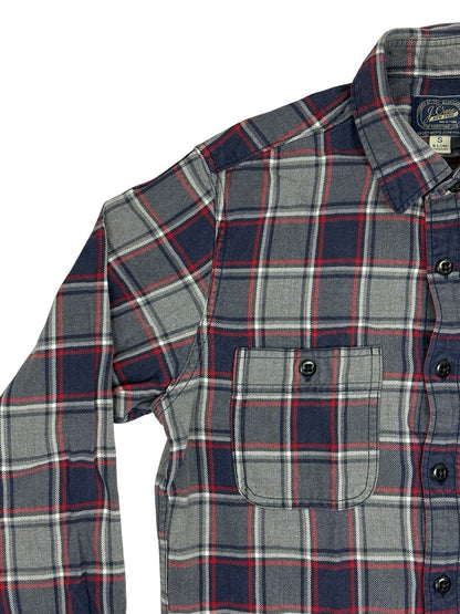 J Crew Retro Blue Plaid Slim Fit Collared Shirt Small