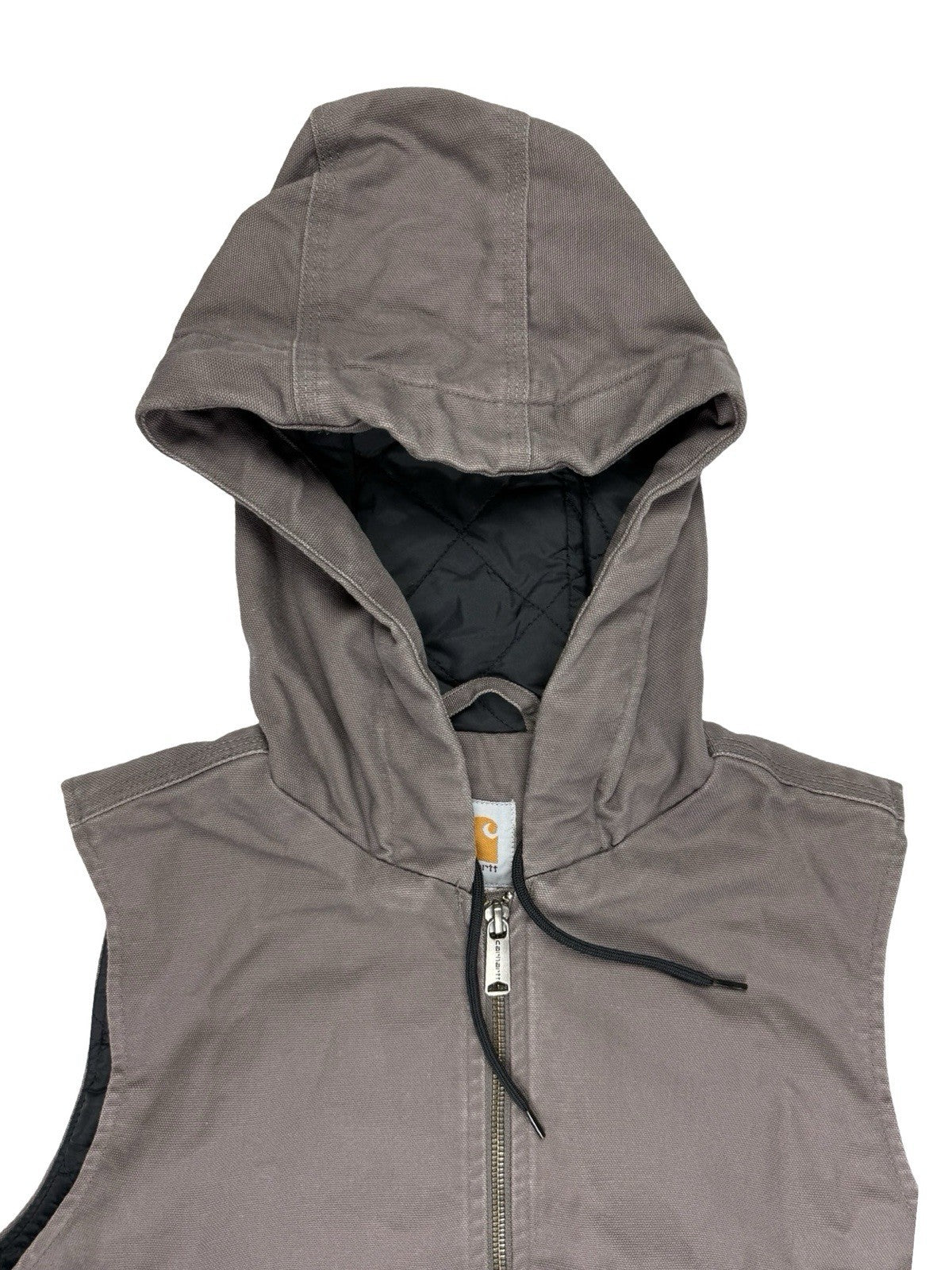 Carhartt Women's Washed Duck Hooded Insulated Gilet Vest Medium (Size 8/10)