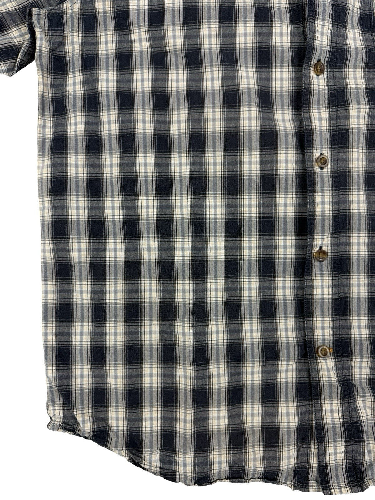 Carhartt Relaxed Fit Blue Plaid Short Sleeve Button Shirt Large