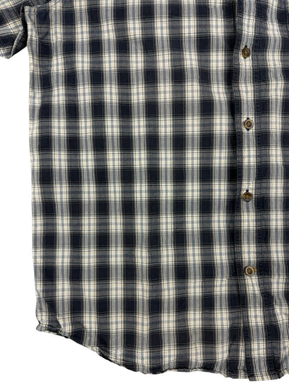 Carhartt Relaxed Fit Blue Plaid Short Sleeve Button Shirt Large