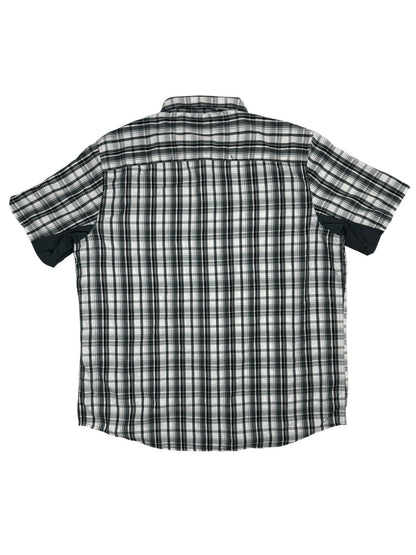 Wrangler Outdoor Grey Plaid Button Up Top XL