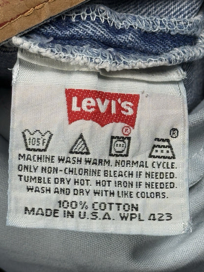 Levi's 501 Vintage 90s Blue Straight Leg Denim Jeans 30W 32L Made in USA