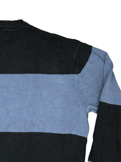 Nautica Retro Blue Striped Cotton Jumper XL