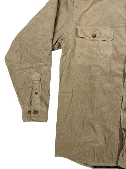 Lanesboro Beige Fleece Lined Corduroy Button Up Jacket Medium