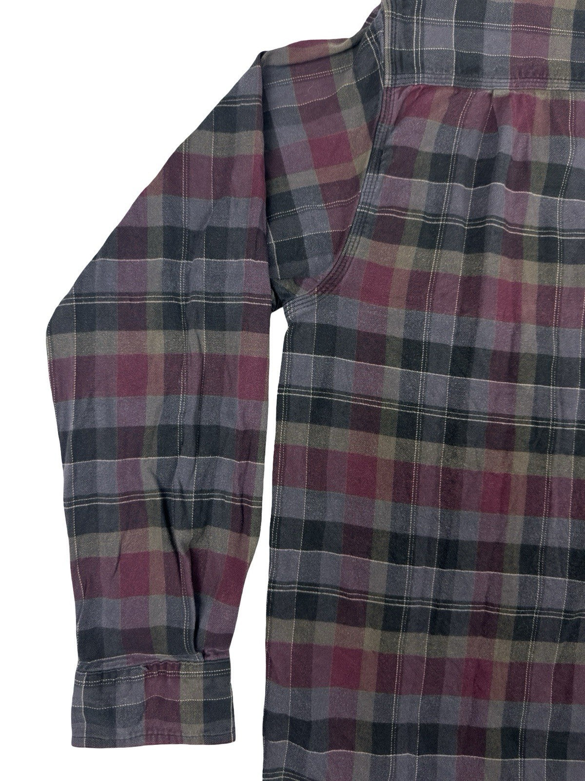 Carhartt Rugged Flex Relaxed Fit Purple Plaid Flannel Shirt Large