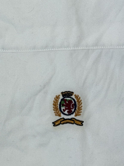 Tommy Hilfiger Vintage White Gold Crest Shirt Medium (15" Collar)