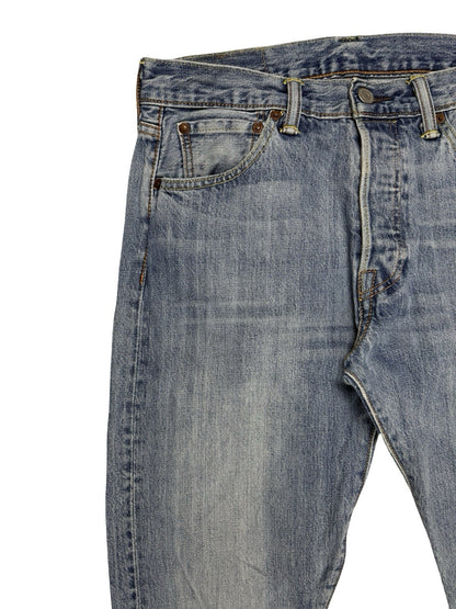 Levi's 501 Blue Straight Leg Denim Jeans 30W 34L