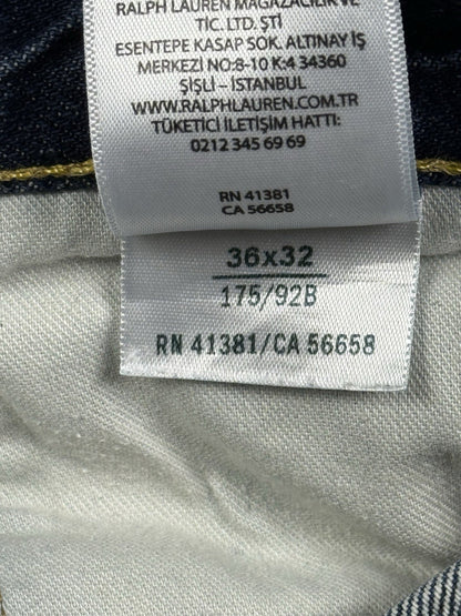 Polo Ralph Lauren Blue Hampton Relaxed Straight Denim Jeans 36W 32L