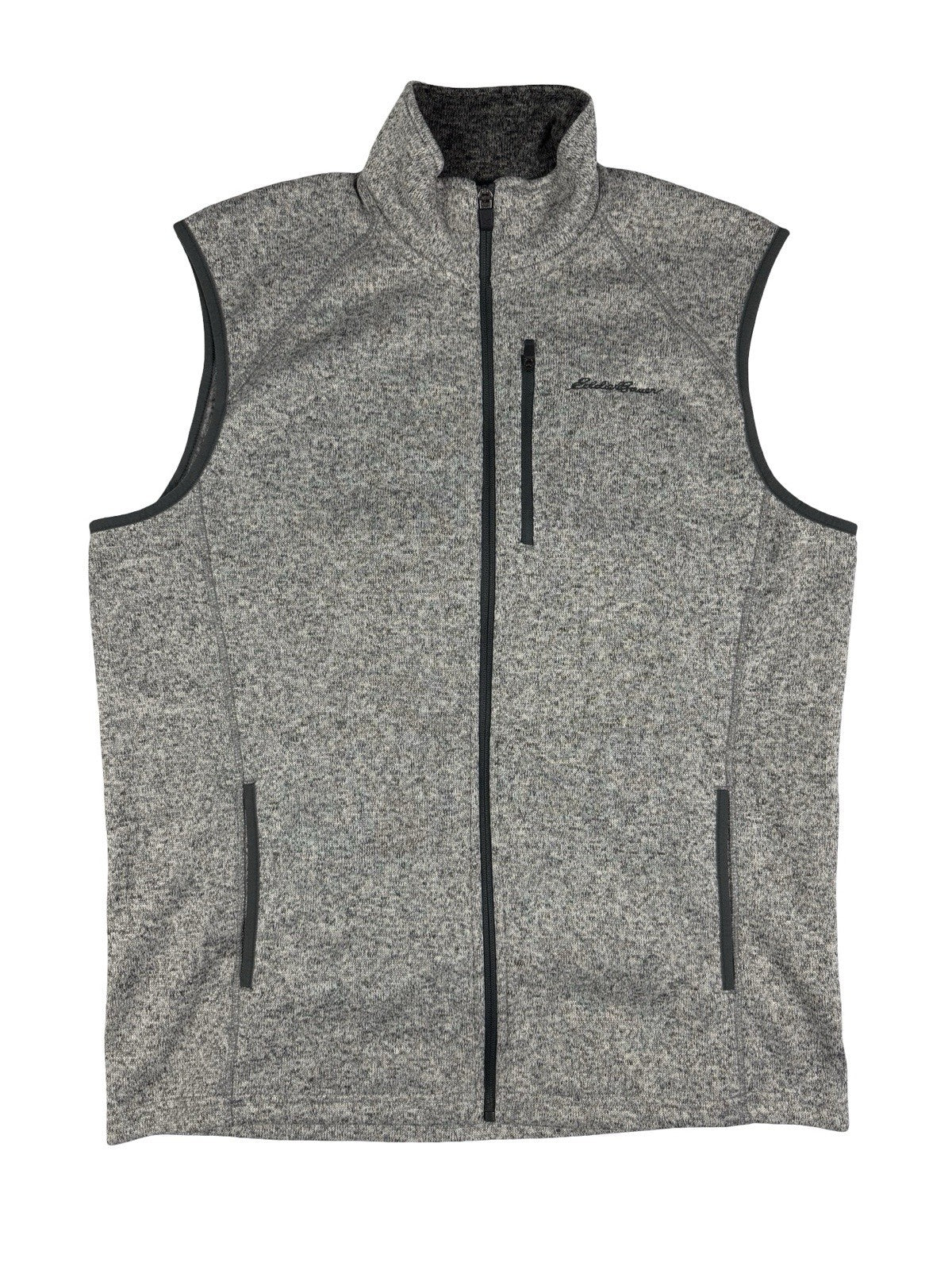 Eddie Bauer Grey Zip Polyester Gilet Body Warmer Large