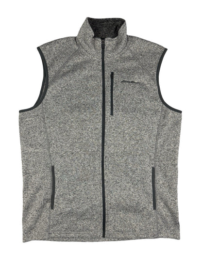 Eddie Bauer Grey Zip Polyester Gilet Body Warmer Large