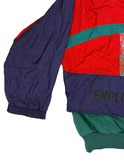 Adidas Vintage Y2K Explosive Reaction Multi Patterned 1/4 Zip Jumper Medium