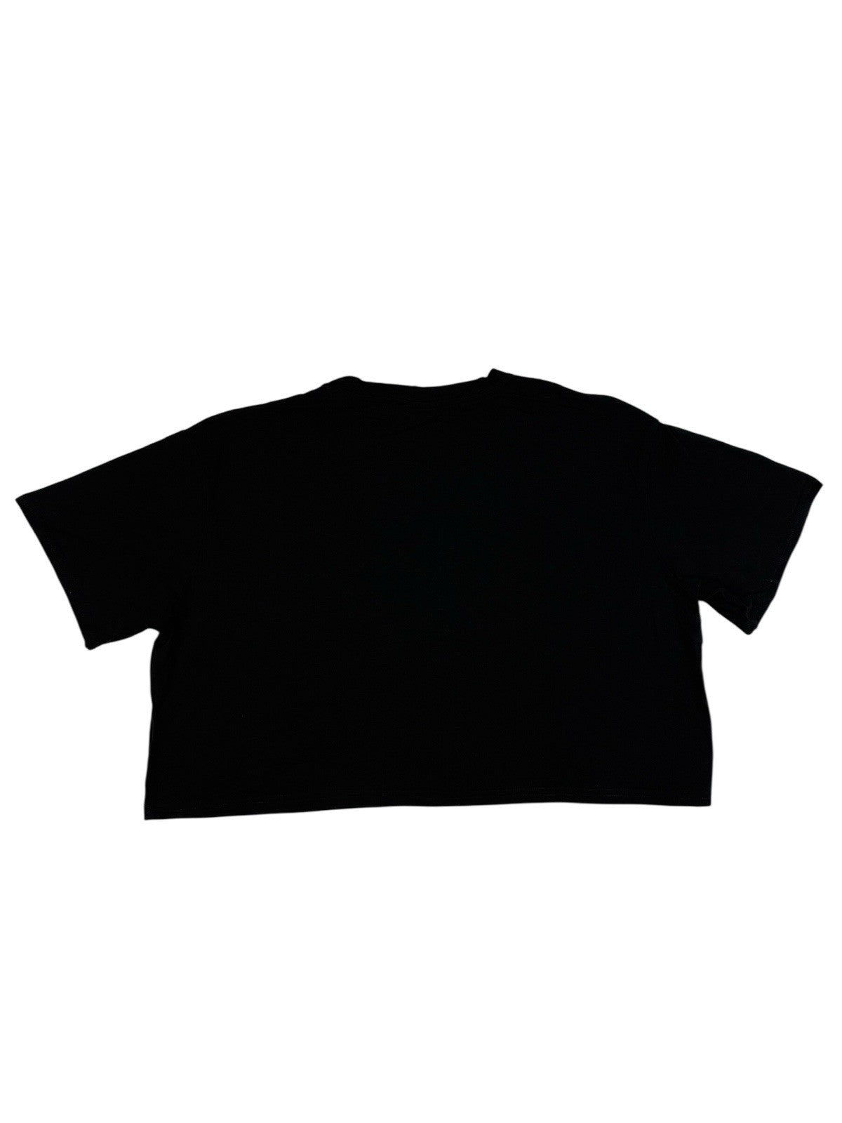 Disney Black Embroidered Colourful Logo Crop Top Medium