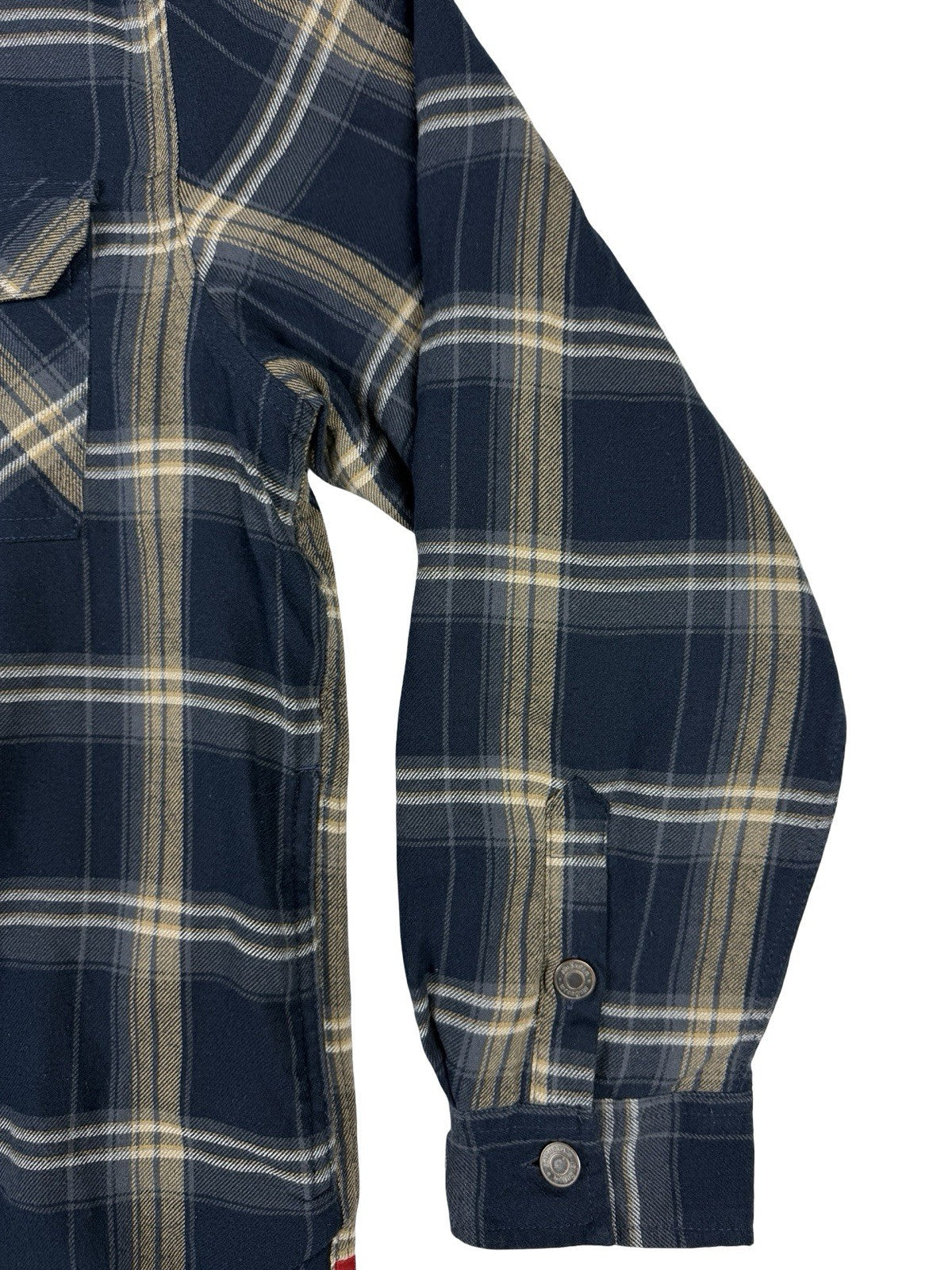 Wrangler Blue Plaid Fleece Lined Shirt Jacket Medium