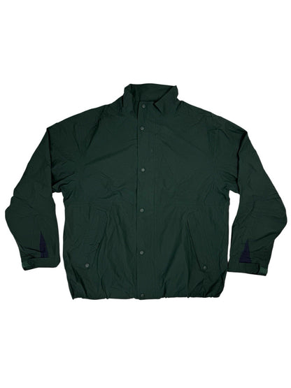 LL Bean Green Retro Zip Windbreaker Jacket XL