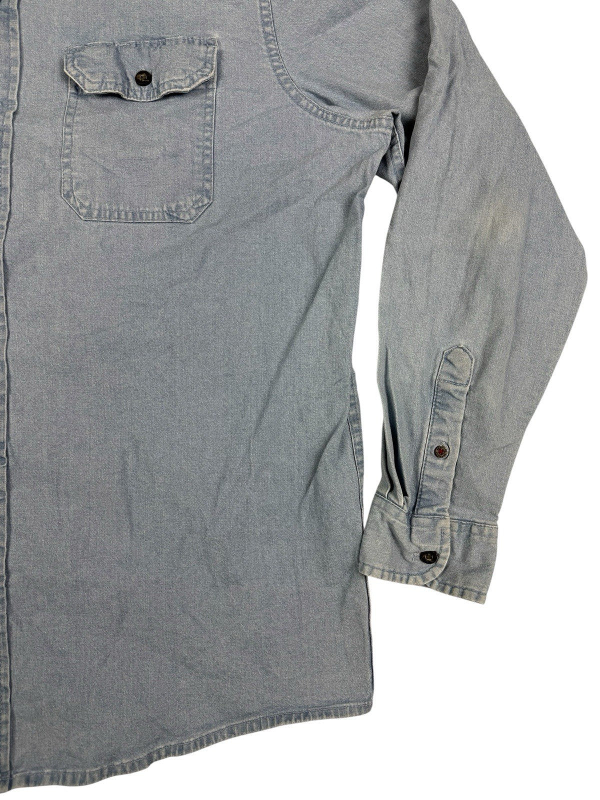 Wrangler Flex Comfort Blue Denim Western Shirt Large