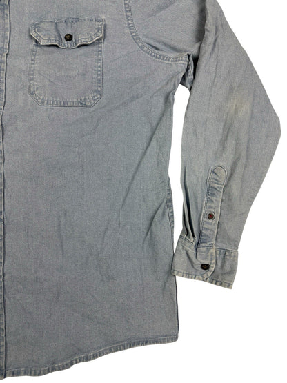 Wrangler Flex Comfort Blue Denim Western Shirt Large