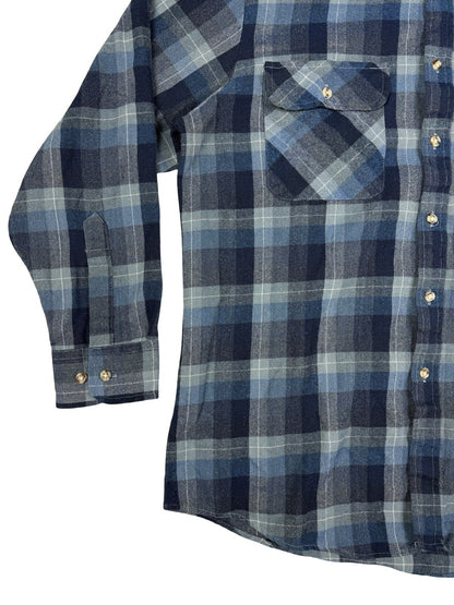 Northwest Territory Vintage 90s Blue Plaid Flannel Lumberjack Shirt Large