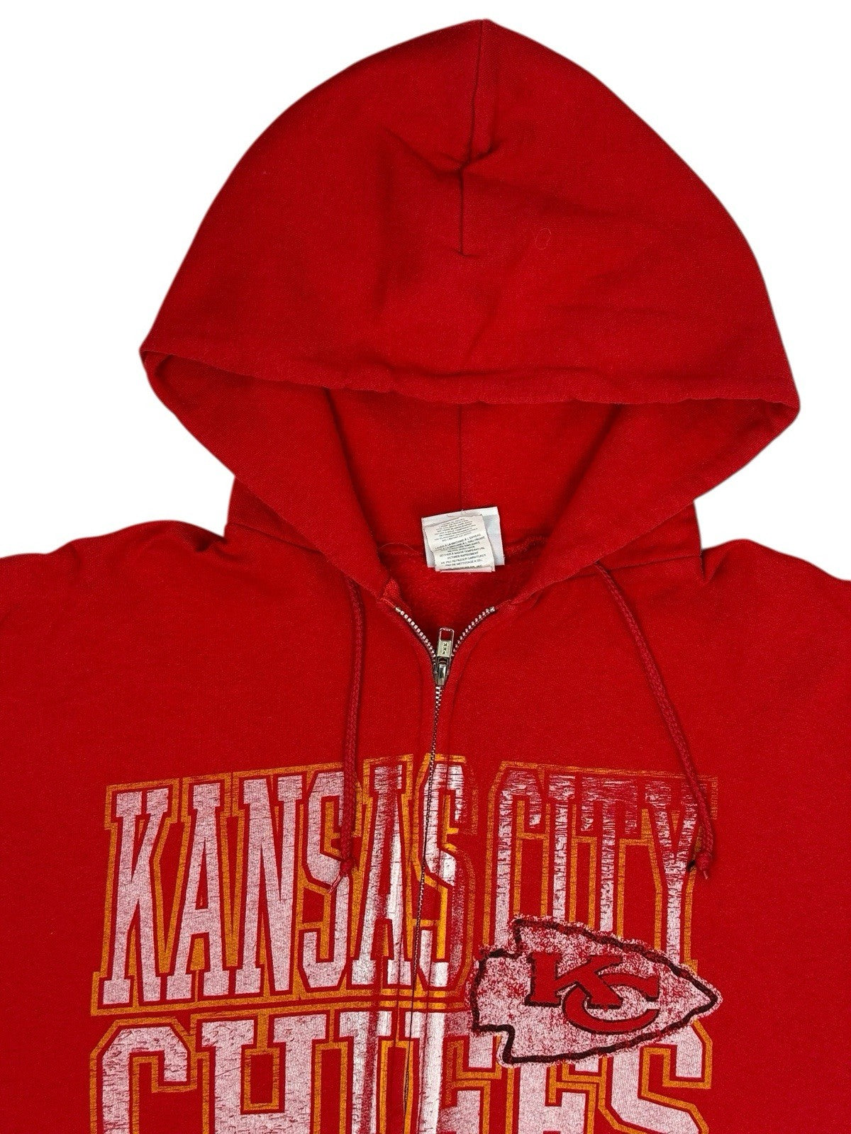 Retro NFL Kansas City Chiefs Red NFL Zip Hoodie Jacket XL
