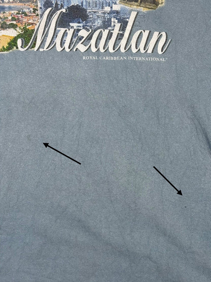 Retro Royal Caribbean Blue Mazatlan Mexico Travel Destination Top 3XL