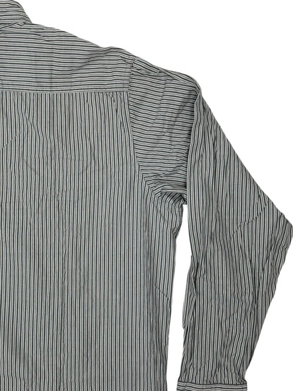 Wrangler Grey Striped Collared Cotton Shirt XL