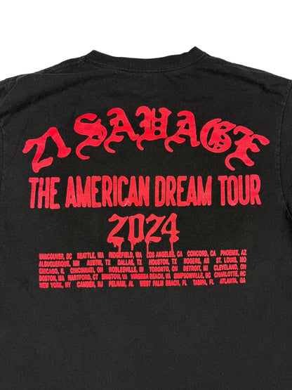 21 Savage Slaughter Gang American Dream Tour Black Rap Top Medium