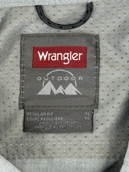 Wrangler Outdoor Grey Regular Fit Short Sleeve Collared Shirt XL