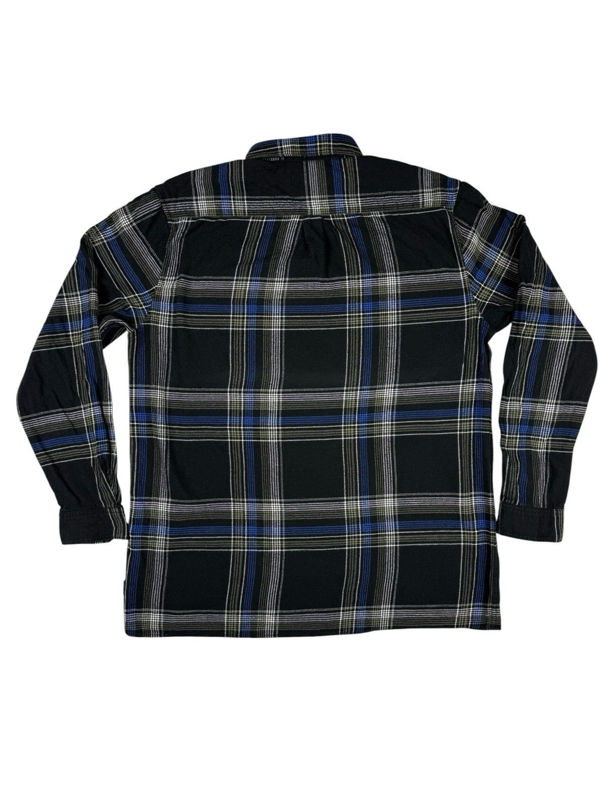 Barbour Black Plaid Check Cotton Button Up Shirt XL
