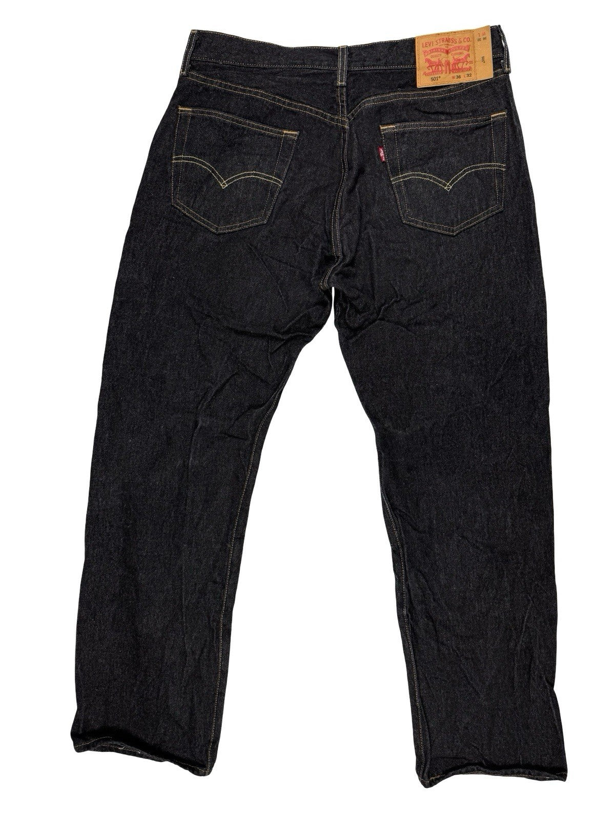Levi's 501 Dark Blue Denim Jeans 36W 32L