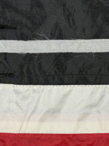 Adidas Vintage Black Hooded Striped Zip Track Jacket Large