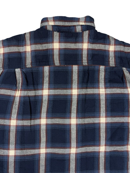 Wrangler Blue Plaid Fleece Lined Shirt Jacket Large
