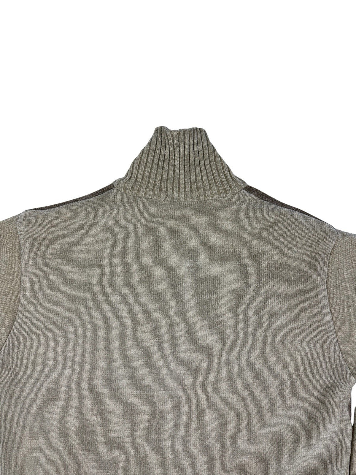 Galvanize Brown Beige Knit Zip Jumper Jacket Large
