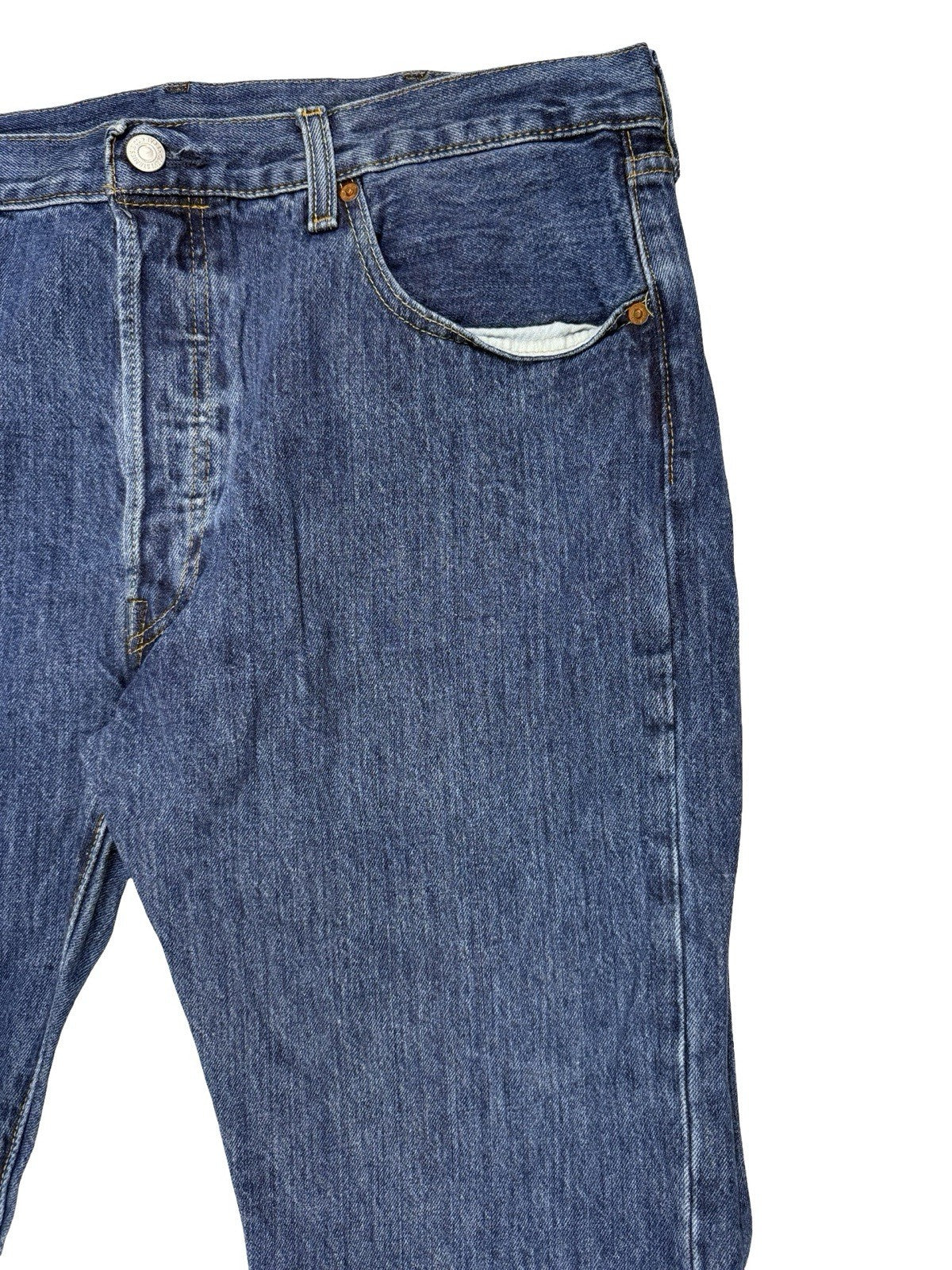 Levi's 501 Blue Straight Leg Denim Jeans 38W 32L