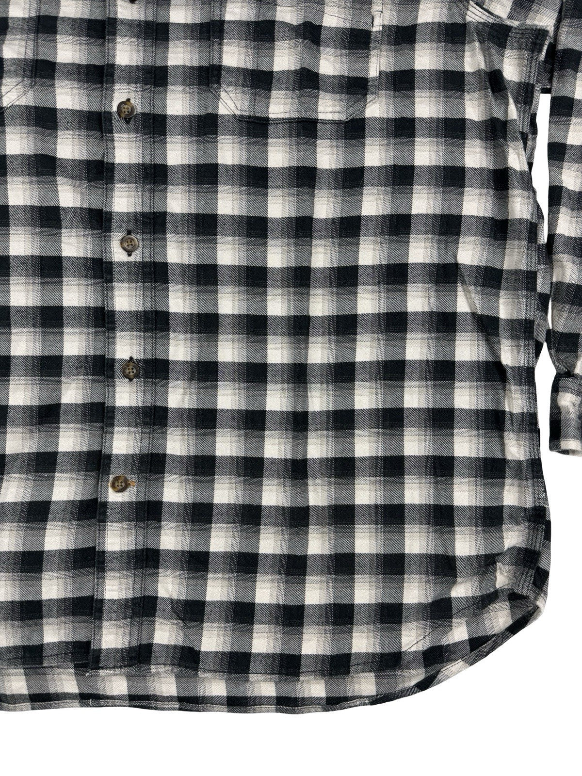 Carhartt Black Plaid Hamilton Relaxed Fit Button Shirt XL