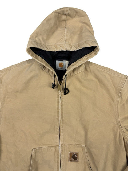 Carhartt Vintage 90s JQ295 Wheat Brown Quilted Canvas Active Jacket Large USA