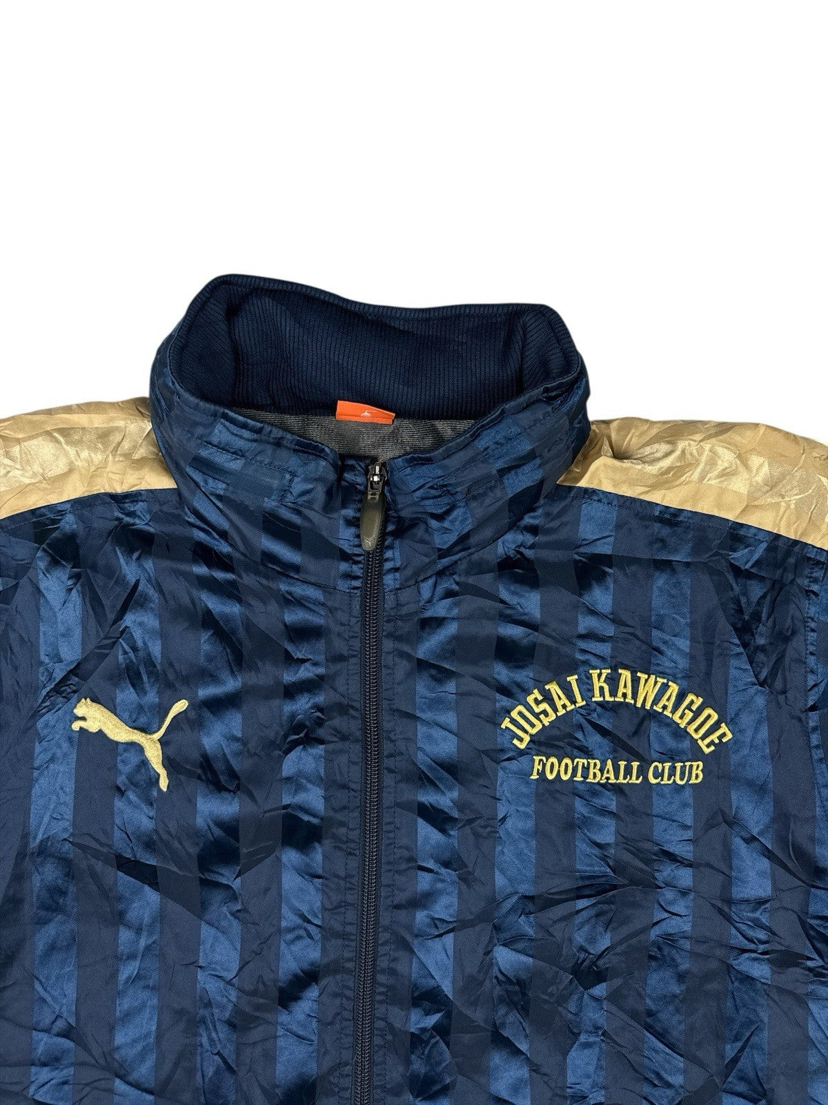 Puma Retro Blue Striped Japanese Football Track Jacket Large