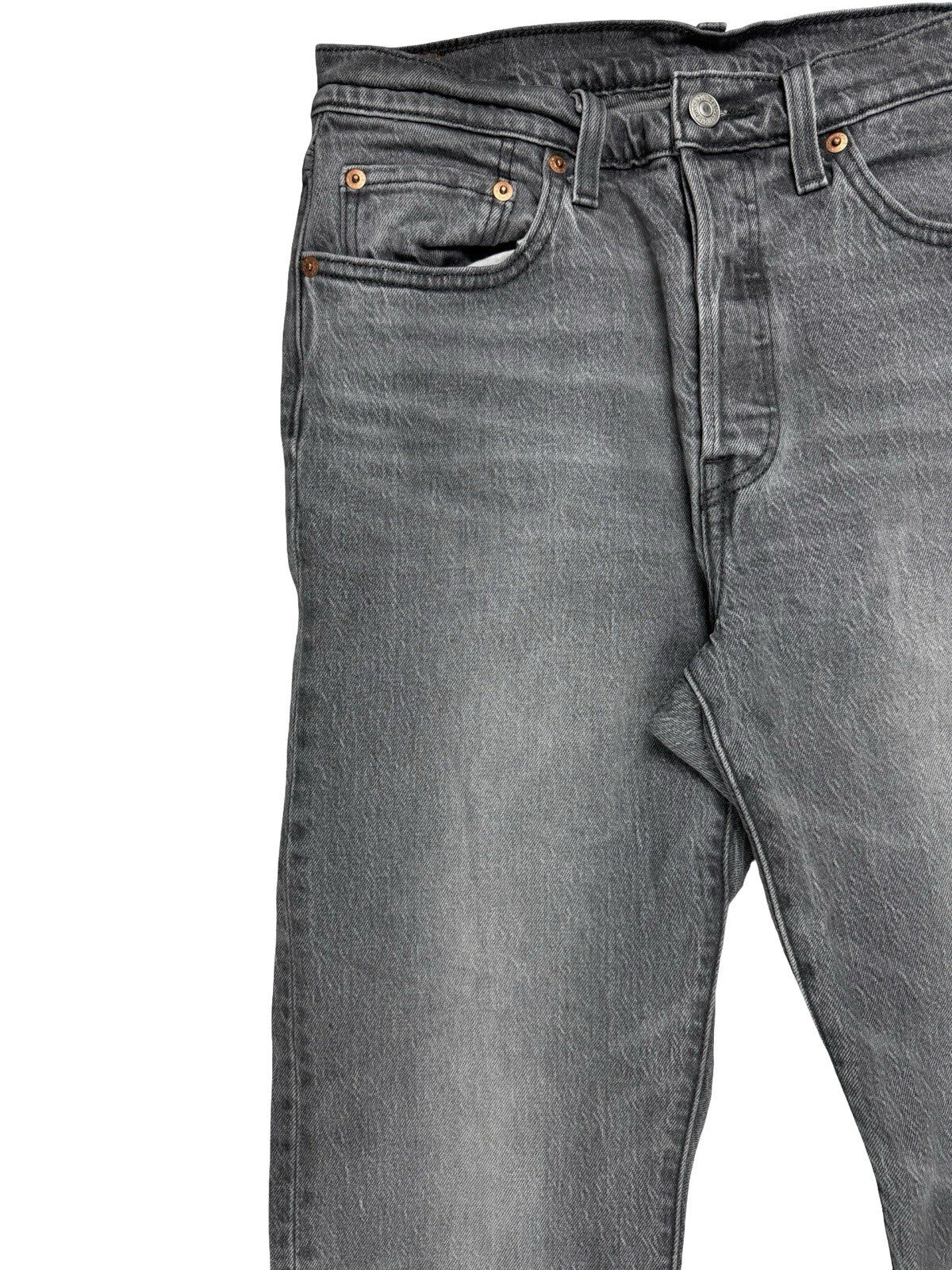 Levi's 501 Grey Faded Denim Jeans 29W 30L