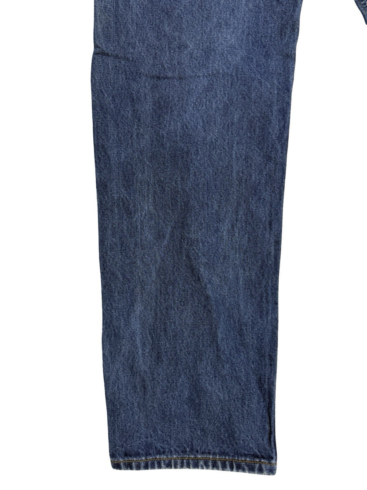 Levi's 501 Original Blue Straight Leg Button Fly Denim Jeans 38W 32L
