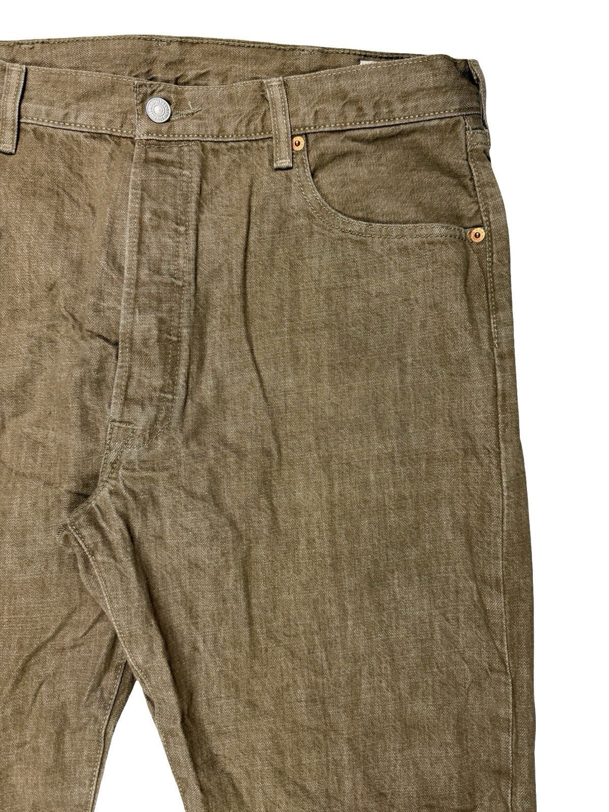 Levi's 501 Brown White Oak Cone Denim Jeans 38W 32L