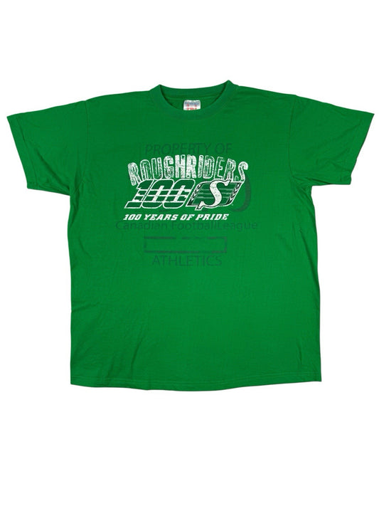 Saskatchewan Roughriders Green 100 Year Canadian Football Top Large