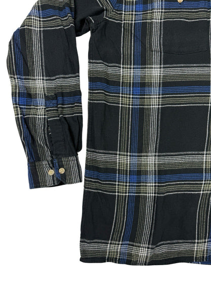 Barbour Black Plaid Check Cotton Button Up Shirt XL