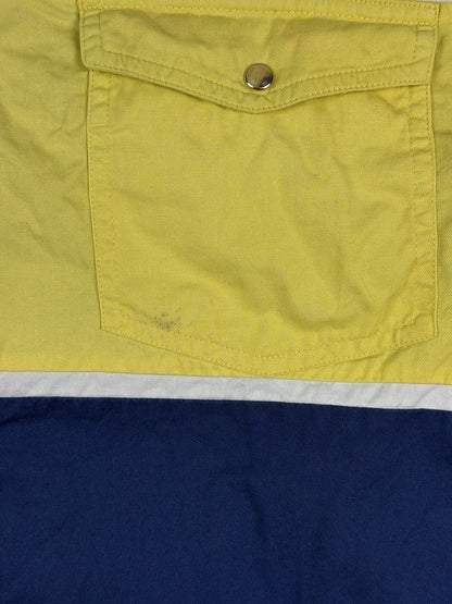 Wrangler Vintage 90's Blue Pearl Snap Short Sleeve Western Cowboy Shirt Large
