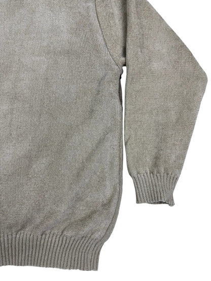 Galvanize Brown Beige Knit Zip Jumper Jacket Large