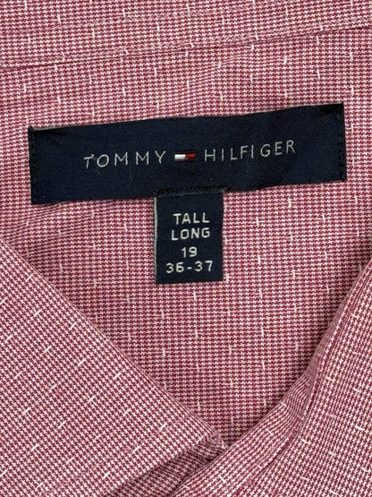 Tommy Hilfiger Pink Long Sleeve Collared Shirt 2XL Tall 19in Collar