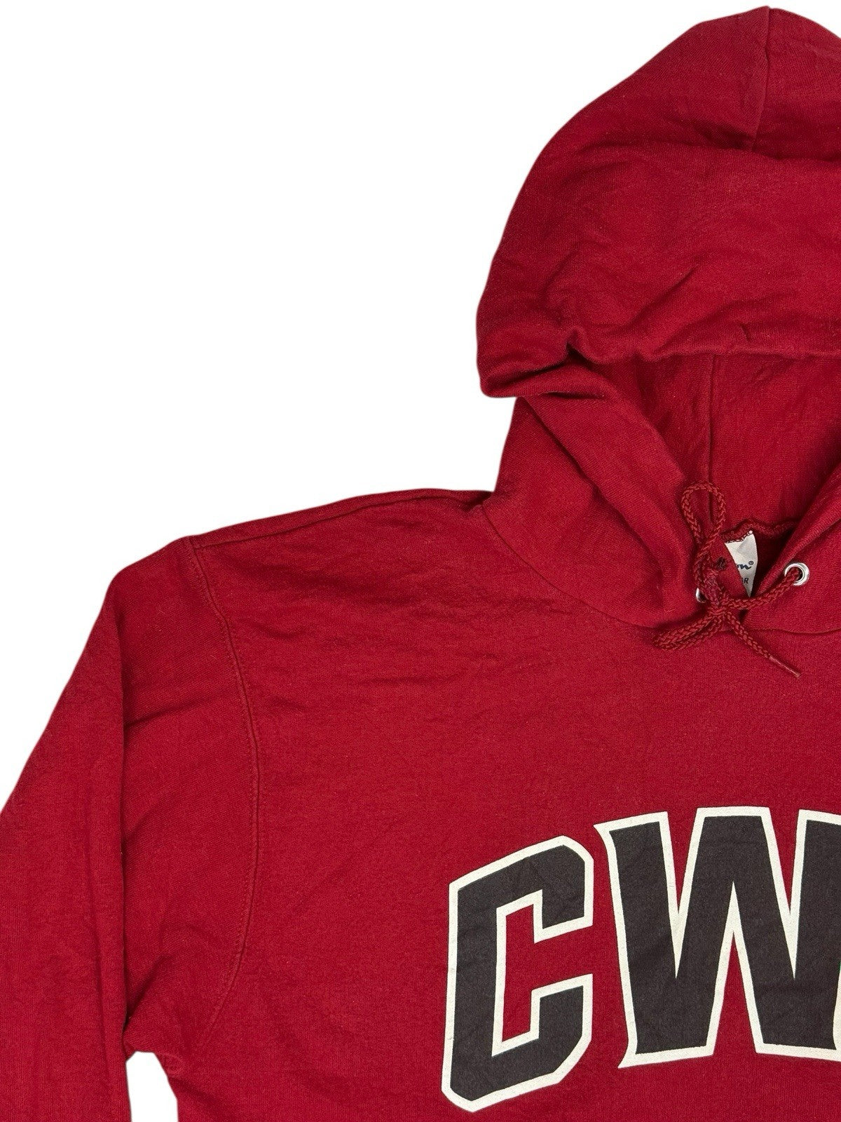 Champion Red CWU Wildcats Sweatshirt Hoodie USA College Medium