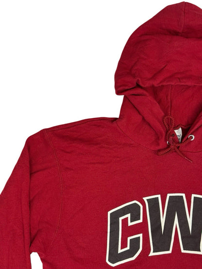 Champion Red CWU Wildcats Sweatshirt Hoodie USA College Medium