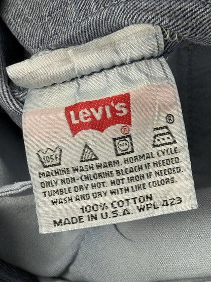 Levi's 501 Retro Blue Straight Leg Denim Jeans 32W 36L Made In USA