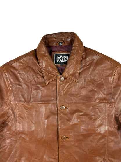 Joseph Barry Retro Brown Genuine Leather Jacket Large