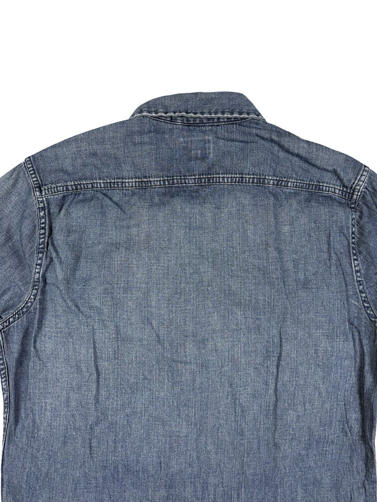 Levi's Blue Cotton Denim Button Up Shirt Small
