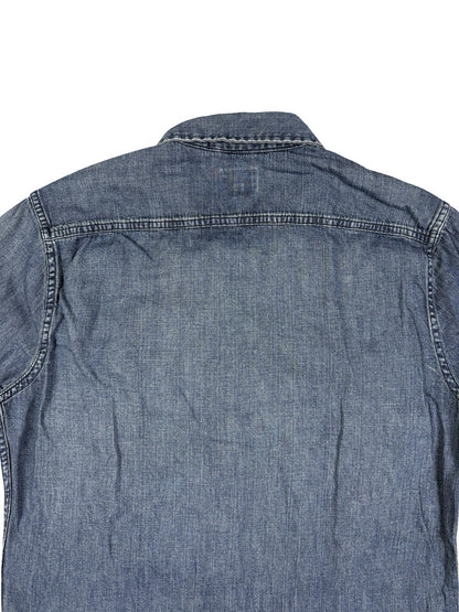 Levi's Blue Cotton Denim Button Up Shirt Small