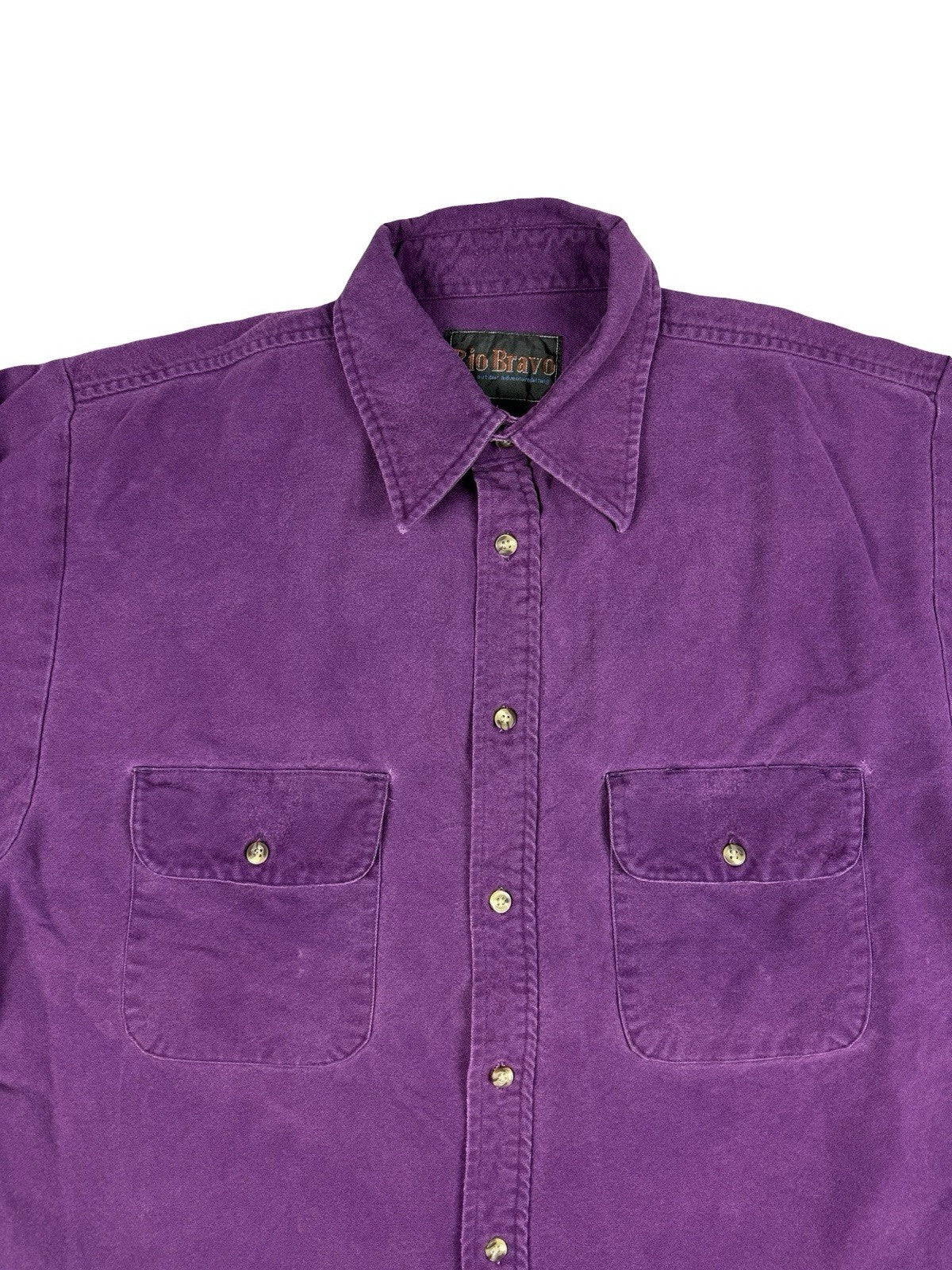 Vintage Rio Bravo Purple Cotton Button Up Heavyweight Shirt Large